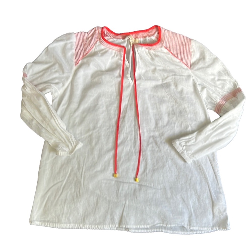 Michael Kors 100%Cotton V-Neck Tie Tunic